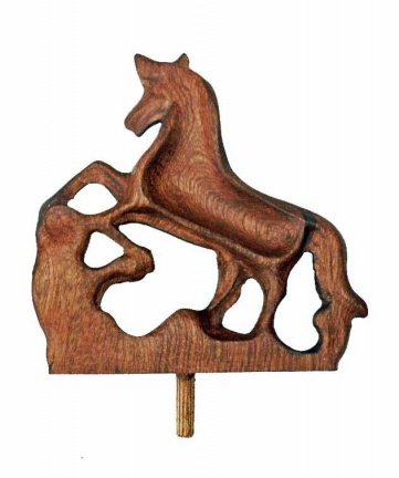 === Klok paardje = Hout = nieuw === 27205 - Afbeelding 3