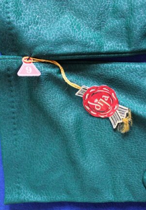 Gala / Feest handschoen - echte vintage! - jaren 60/70 - groen - Afbeelding 3