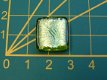 Nr. 432, groene vierkante glaskraal - 1 - Thumbnail