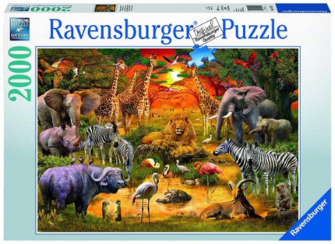 Ravensburger - Gathering at the Waterhole - 2000 Stukjes Nieuw - 2