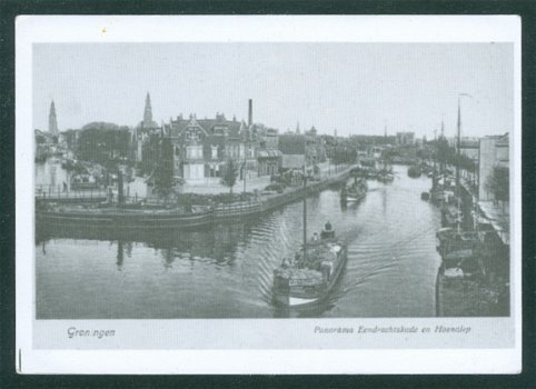 GRONINGEN Panorama Eendrachtskade en Hoendiep - 1