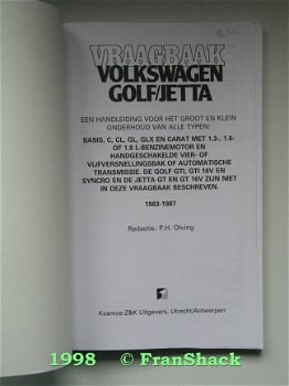 [1998] Vraagbaak VW GOLF / JETTA benzinemodellen 1983-1987, Olving, Kosmos - 2