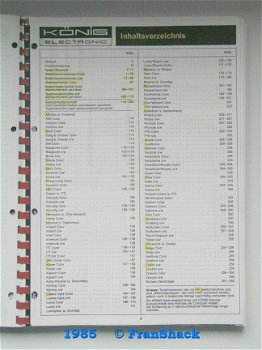 [1985] Line output Transformers, Katalog , König Electronic/ SOM+ASWO - 2