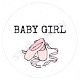 Witte stickers baby girl Ø4cm - 48 stuks allerleileuksgroothandel - 1 - Thumbnail