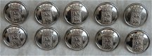 Knopen Lotje, Uniform, Provincie Friesland, Zilver, 24mm, 10 stuks.(Nr.7) - 0 - Thumbnail