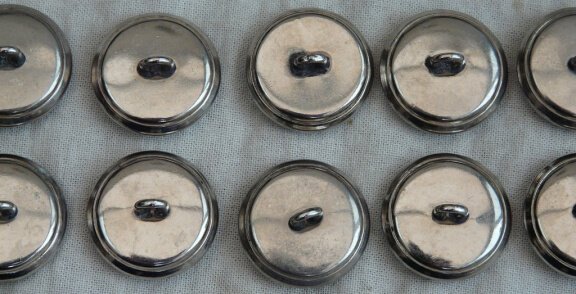 Knopen Lotje, Uniform, Provincie Friesland, Zilver, 24mm, 10 stuks.(Nr.7) - 5