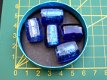 Nr. 482, donkerblauwe grote glaskralen - 1 - Thumbnail