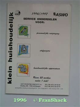 [1996] Onderdelen catalogus 'Klein huishoudelijk' 1996/'97, ASCI/ASWO - 1