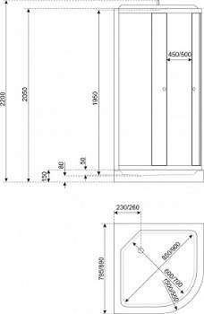 Sanifun complete douchecabine Gitano 800 x 800 - 2