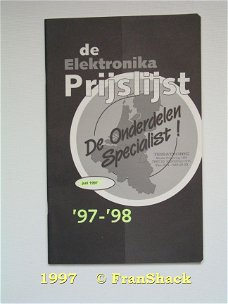 [1997] De Elektronika Prijslijst '97/'98, De Onderdelen Specialist!