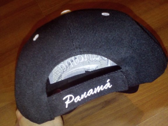 zwarte cap, pet met geborduurd Panama-logo (nieuw) - Afbeelding 3