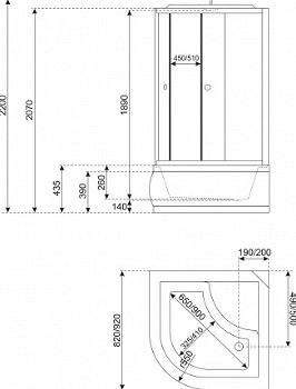 Sanifun complete douchecabine Flavio 900 x 900 - 3