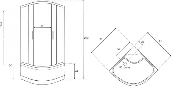 Sanifun complete douchecabine Lazzaro 900 x 900 - 4