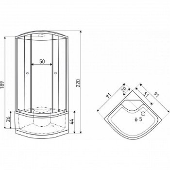 Sanifun complete douchecabine Ilyano 900 x 900 - 3