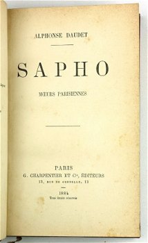 Sapho 1884 (1e druk) Daudet - Courtisane Quartier Latin - 4