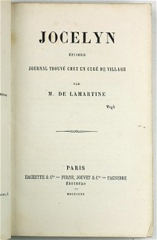 M de Lamartine 1856-1870 Twee boeken Jocelyn Confidences - 4