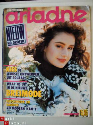 Ariadne nummer 1, januari 1987 + borduurpatroon Texel - nr. 1