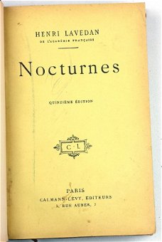 Lavedan 1899 Nocturnes - Calmann-Lévy