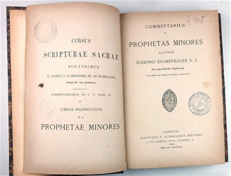 Knabenbauer 1886 Commentarius in Prophetas Minores - 1