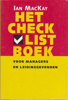 Het checklistboek voor managers en leidinggevenden - 1