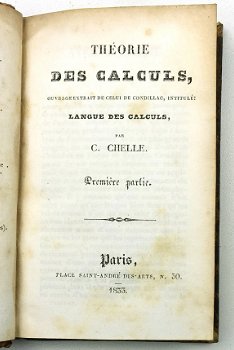 [Wiskunde] Théorie des Calculs 1833 Chelle 3 delen in 1 band - 1