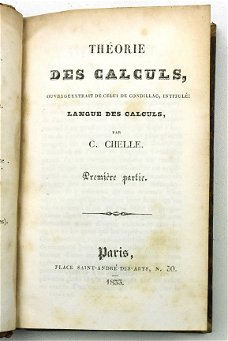 [Wiskunde] Théorie des Calculs 1833 Chelle 3 delen in 1 band