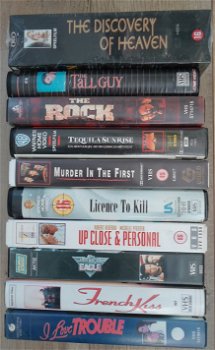 Zes originele VHS-videofilms van videotheek (ex-rental). - 4