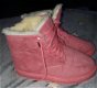 Roze bergschoenen met nepbont gevoerd, maat 40 - 1 - Thumbnail