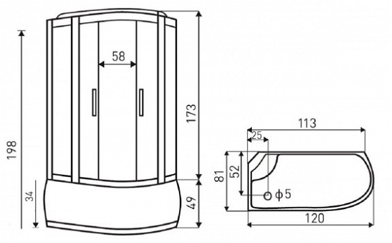 Sanifun complete douchecabine Mana 1200 x 800 - 5