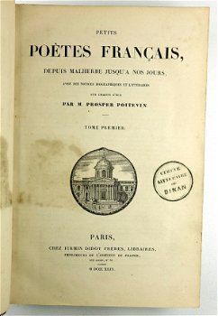 Petits Poètes Français 1849 Poitevin - Tome Premier Poëzie - 1