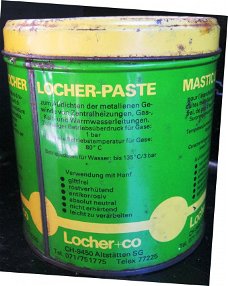 "Locherpaste" afdichtingspasta metaal leidingen m. schroefdr