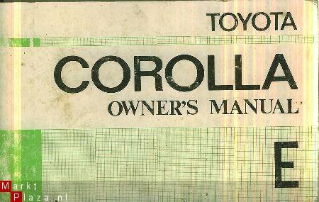 Toyota	Toyota Corolla, Owners Manual - 1