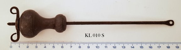 Haanslinger (klootje) KL 010 vierkant gesmeed met vierkantedraad - 0