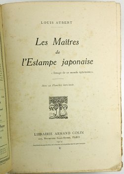 Les Maitres de l’Estampe japonaise 1914 Aubert Japanse prent - 3