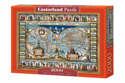 Castorland - Map of the World, 1639 - 2000 Stukjes Nieuw - 2