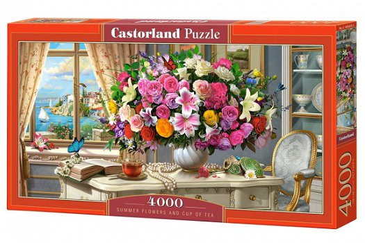 Castorland - Summer Flowers and Cup of Tea - 4000 Stukjes Nieuw - 2