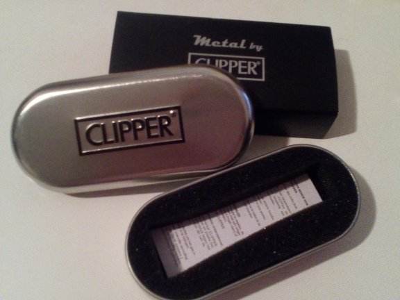 metaal Clipper aansteker doos - nieuw - nr. 1