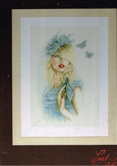 AANBIEDING  LANARTE BORDUURPAKKET " BLUE BUTTERFLIES  "  155691