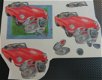 3D plaatjes --- VERVOER --- SPORTAUTO met een HORLOGE en een KOMPAS --- KLEIN... - 1 - Thumbnail