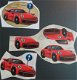 3D plaatjes --- VERVOER --- SPORTAUTO bij het VERKEERSBORD --- ROOD GEKLEURD - 1 - Thumbnail