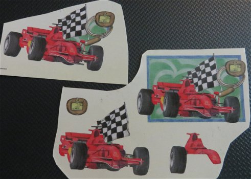 3D plaatjes --- VERVOER --- RACEAUTO --- ROOD GEKLEURD - 1