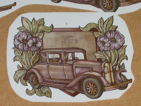 3D plaatjes --- VERVOER --- OLDTIMER TUSSEN de BLOEMEN - 2