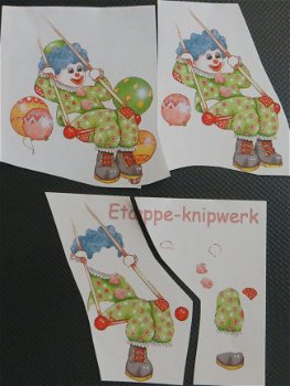 3D plaatjes --- CLOWN ZIT op de SCHOMMEL - 1