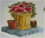 3D plaatjes --- BLOEMEN in een HOUTEN POT - 2 - Thumbnail