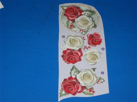 3D plaatjes --- BLOEMEN --- ROZEN, ROOD en WIT in een KADER - 1