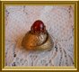Mooie oude kleine broche met rode steen // vintage little brooch with red stone - 5 - Thumbnail