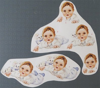 3D plaatjes --- BABY met een KNUFFELKONIJN - 1