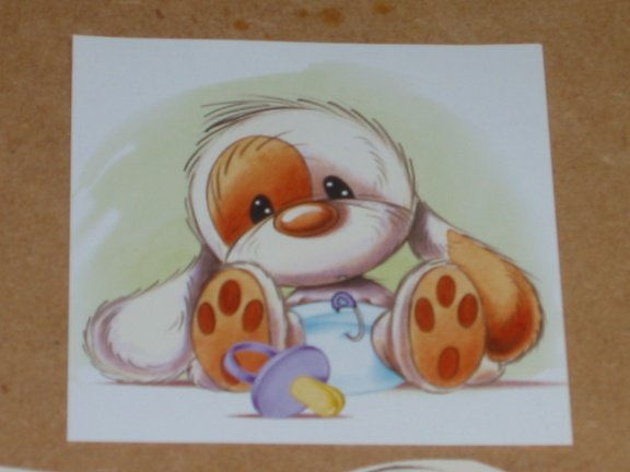 3D plaatjes --- BABY --- MYLO ZIT in een LUIER en HEEFT een SPEEN - Afbeelding 2