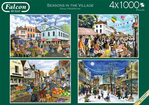 Falcon de Luxe - Seasons in the Village - 4 x 1000 Stukjes - 1
