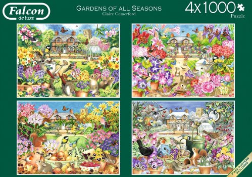 Falcon de Luxe - Gardens of All Seasons - 4 x 1000 Stukjes - 1